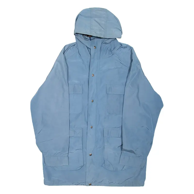 WOOLRICH Mens Rain Jacket Blue Hooded L