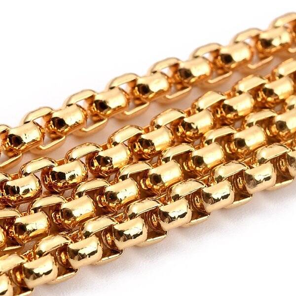 Eco-friendly Spray Painted Handmade Brass Box Chains