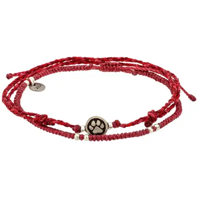 Paw Print Birthstone Anklet Set - October