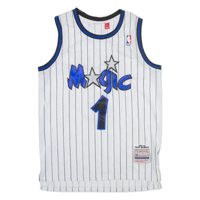 MITCHELL & NESS Orlando Magic NBA Mens Jersey White Sleeveless USA Crew Neck L