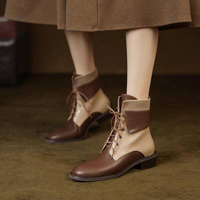 CHIKO Marilu Round Toe Block Heels Ankle Boots