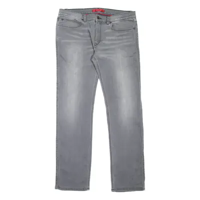 HUGO Mens Jeans Grey Slim Straight Stone Wash W32 L32