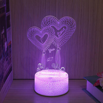 Table Lamp Romantic Light 3D LED Nightlight Gift Home Decor