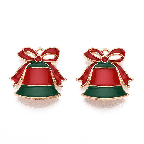 Christmas Theme Alloy Enamel Pendants