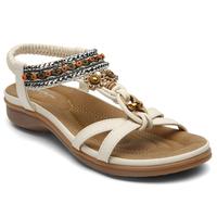 Womens Sandals Arch Support Bohemian Flower Rhinestone Shoes Comfort Walking with Non Slip on Sandals Girl Comfortable Elasti...