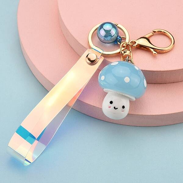 Luminous Acrylic Mushroom Keychain