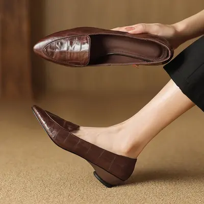 CHIKO Ababuo Pointy Toe Wedge Loafers Shoes