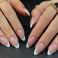 Colorblock Press on Fake Nail for Women & Girls Diy Nail Art, 24pcs Fashion Press on Nails & Jelly Tape & Nail File, Elegant ...