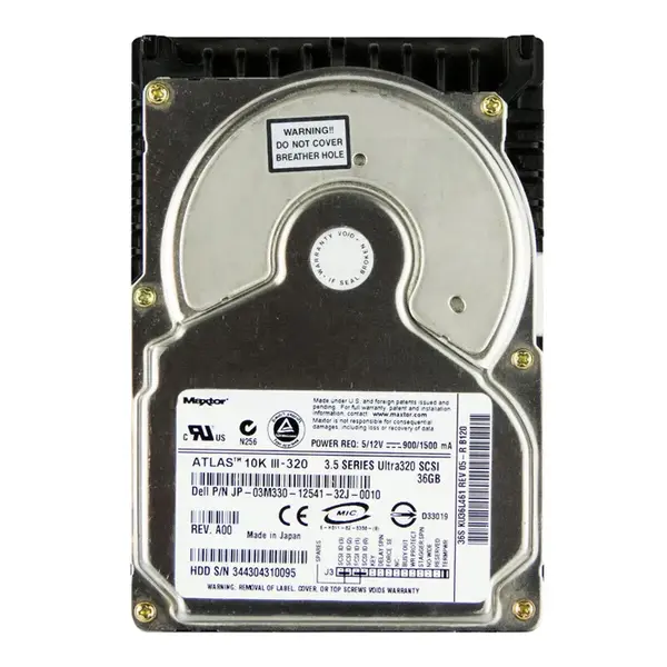3M330 Dell 36GB Ultra-320 SCSI 10000 3.5-inch Hard Drive