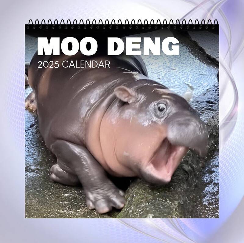 Moo Deng Calendar 2025, Personalized Calendar, Moo Deng Calendar