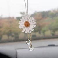 Sunflower Design Car Hanging Ornament, Multipurpose Car Rearview Mirror Hanging Pendant, Universal Car Interior Decoration Ac...