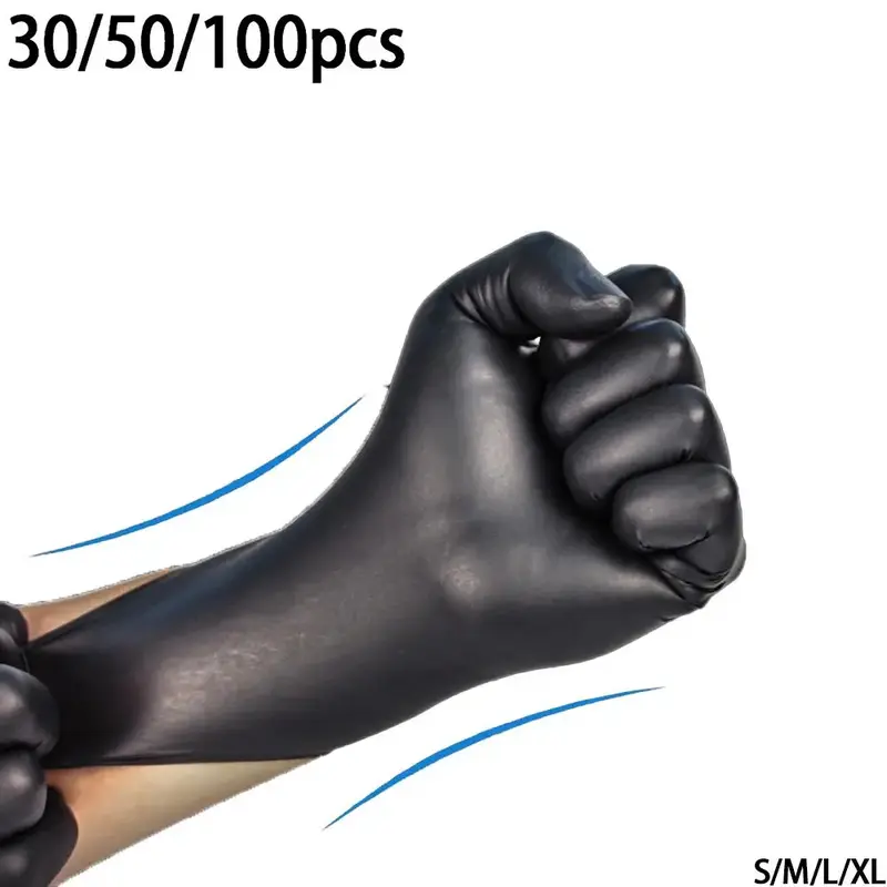 Disposable Rubber Cleaning Gloves, 30/50/100pcs Durable Household Cleaning Protector Gloves, Suitable for Kitchen, Tattoo Cle...