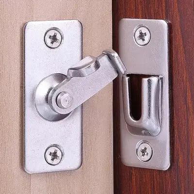 Stainless Steel Door Lock, 90 Degree Door Lock, Door Lock Latches for Home, Office, Hotel, Apartment