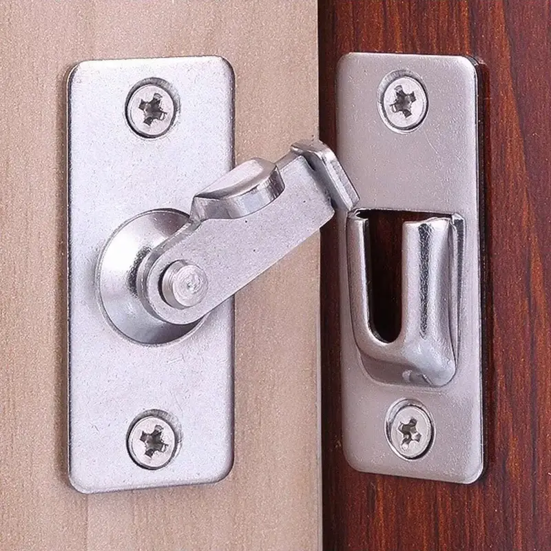 Stainless Steel Door Lock, 90 Degree Door Lock, Door Lock Latches for Home, Office, Hotel, Apartment