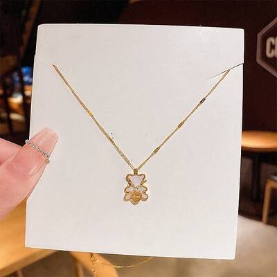 Acrylic with Rhinestone Pendant Necklaces