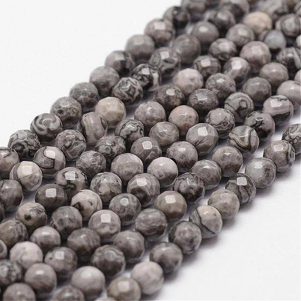 Natural Map Stone/Picasso Stone/Picasso Jasper Beads Strands