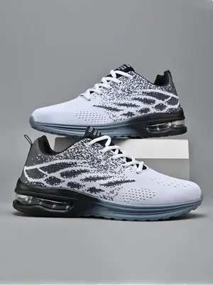 Men's Fashion Sportive Breathable Comfortable Sneakers, Casual Lace Up Low Top Sneakers, Trendy Sports Running Training Shoe...