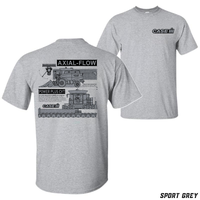 Case IH Axial Flow Diagram Men's Short Sleeve T-Shirt, Tractor Farm T-Shirt, For Tractor Enthusiast  Menswear Top Crewneck