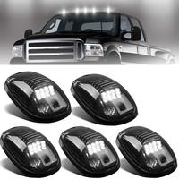 Smoke Lens Rooftop Cab Clearance Light Kit for Pickups, Ford, Dodge, Ram, GMC, Toyota, Vans, SUV & POV Vehicles - 5 White LED...