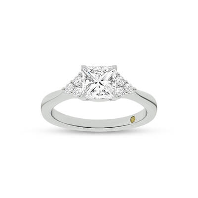 Eldra Illusion Trilliant Princess Cut Lab Grown Diamond Engagement Ring | 10K White Gold 3 3/4 CT. TW.
