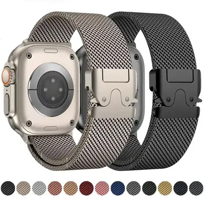 Milanese Loop Watch Band (Band Only), 1 Count Replacement Watch Band for Apple Watch S10 46mm 42mm Ultra 2 49mm 44mm 45mm 41m...