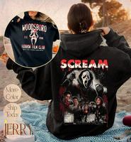 Woodsboro Horror Film Club 2 Sided Sweatshirt, Ghostface Shirt, Scary Halloween Hoodie, Horror Film Club Sweater, Woodsboro S...