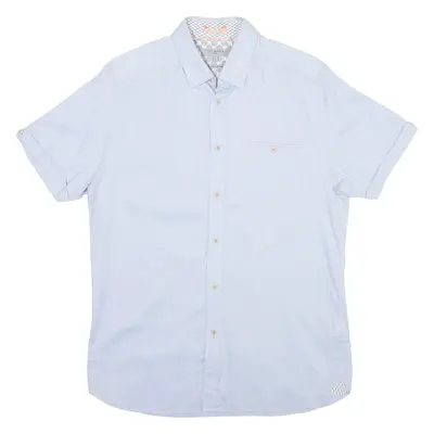 TED BAKER Mens Plain Shirt Blue M