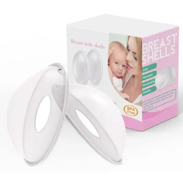 Nursing Cups for Breastfeeding Moms, Milk Saver Shells to Catch Leaks, Soft Silicone, BPA-Free, Reusable Breast Milk Collecto...