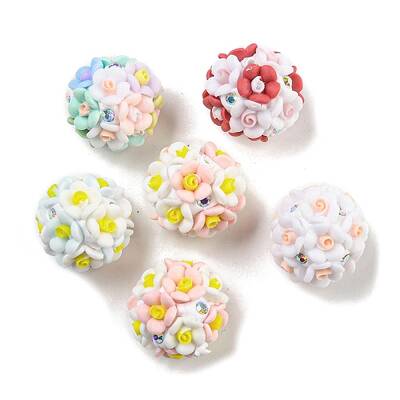 Luminous Resin Pave Rhinestone Beads