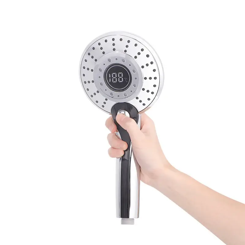 Three Gear Outlet Intelligent Temperature Display Shower Water Saving Shower Filter With LED Light Shower Save | Color: Elect...