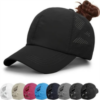 Versatile Women's Criss Cross Ponytail Baseball Cap - Adjustable, Quick Drying Hat for Messy Buns, Ideal for Sports and Casua...