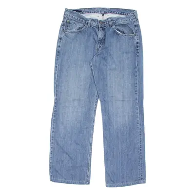 TOMMY HILFIGER Mens Jeans Blue Regular Straight Stone Wash W36 L32