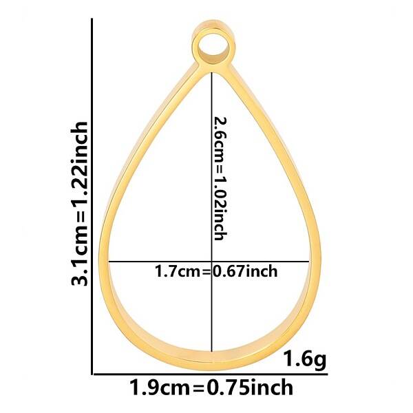 Stainless Steel Open Back Bezel Pendants