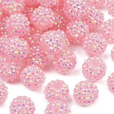 AB-Color Resin Rhinestone Beads