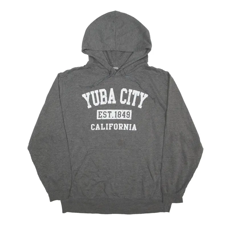 DODO Yuba City USA Hoodie Grey Pullover Mens L