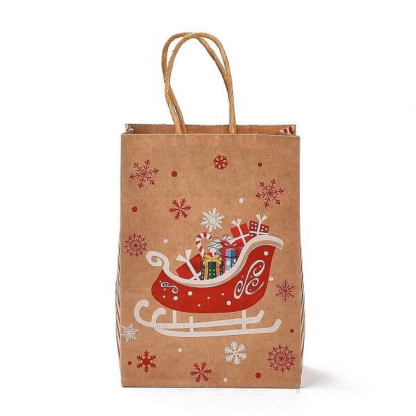 Christmas Theme Rectangle Paper Bags