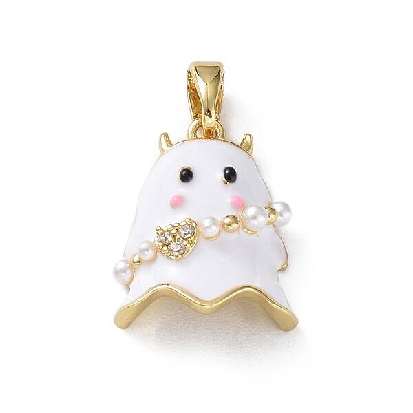 Rack Plating Brass Enamel Pendants
