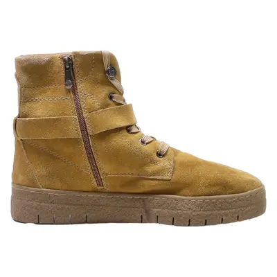 MARCO TOZZI Lace-Up Boots Gold Suede Womens UK 7