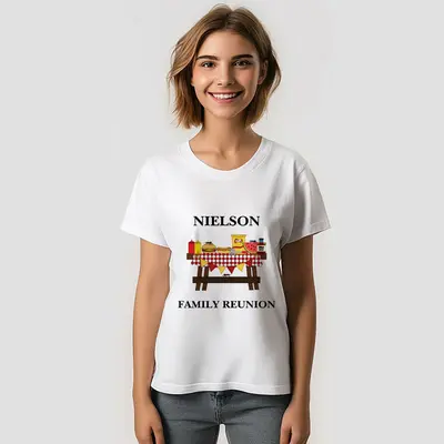 Custom Family Reunion T-Shirt with Family Picnic