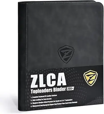 ZLCA Toploader Card Binder, 9-Pocket Trading Card Album Holder fits for 3 x 4'' Top Loader, Double-sided Card Display Storage...