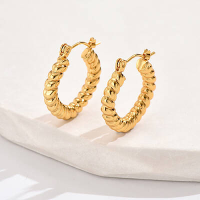 304 Stainless Steel Hoop Earrings