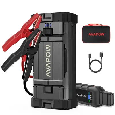 AVAPOW 3000A Peak Portable Jump Starter for Car, Dual USB Quick Charge 3.0 (Up to 8.0L Gas/6.5L Diesel), 12V Jump Box, Compac...