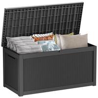 Multisize Outdoor Storage Box, Deck Box, Waterproof, UV Resistant, KD design, Ideal for Garden, Deck, and Patio Use,