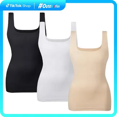 Women's Tummy Control Shapewear Tank Tops Seamless Square Neck Compression Tops Slimming Body Shaper Camisole Comfort Fabric ...