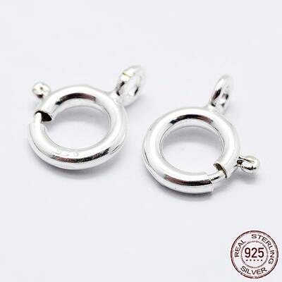 925 Sterling Silver Spring Ring Clasps
