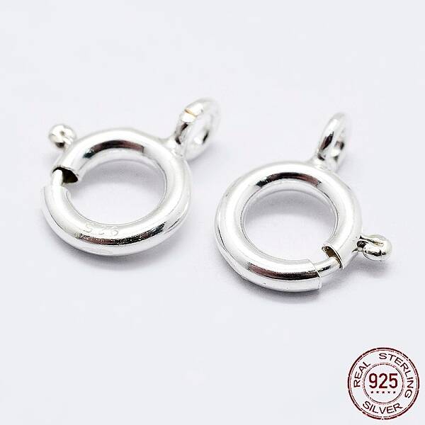 925 Sterling Silver Spring Ring Clasps