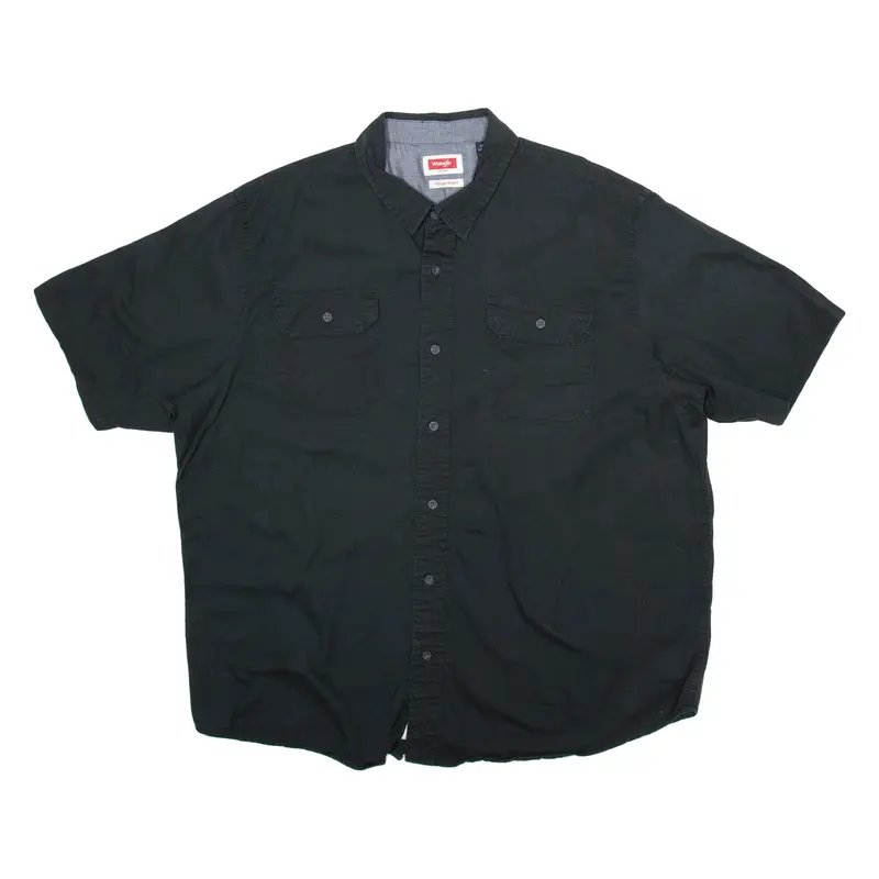 WRANGLER Mens Plain Shirt Black XL