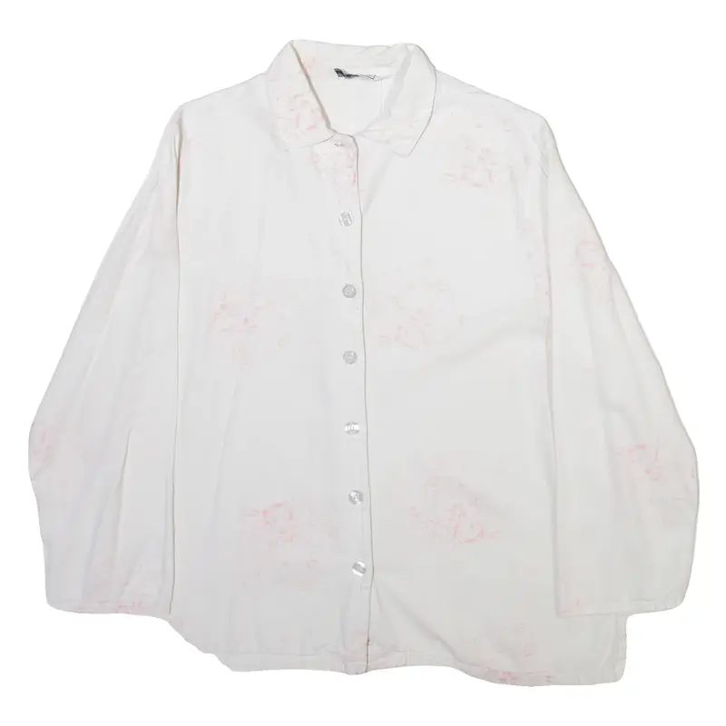 THE WHITE COMPANY Womens Shirt White Floral Long Sleeve M