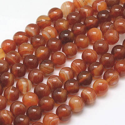 Natural Striped Agate/Banded Agate Beads Strands