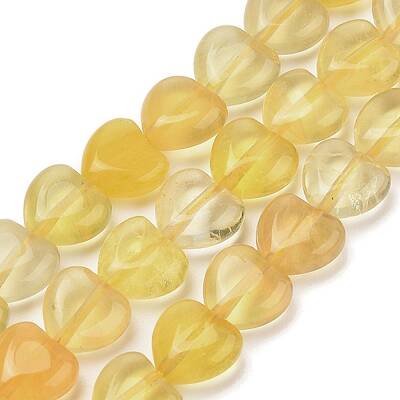 Natural Yellow Fluorite Beads Strands